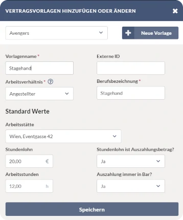 Beispiel Dienstvertragsvorlage fallweise Beschäftigung