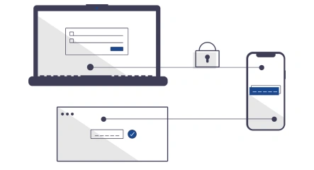 Smartphone mit Authenticator App und Lohnbot-Login – Zwei-Faktor-Authentifizierung einrichten