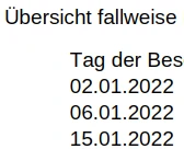 Fallweise Beschäftigung - Übersicht fallweise Beschäftigungen
